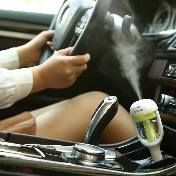 Ruza Car Air Humidifier & Aroma Diffuser | USB Mini 180° Rotation, Air Purifier & Freshener