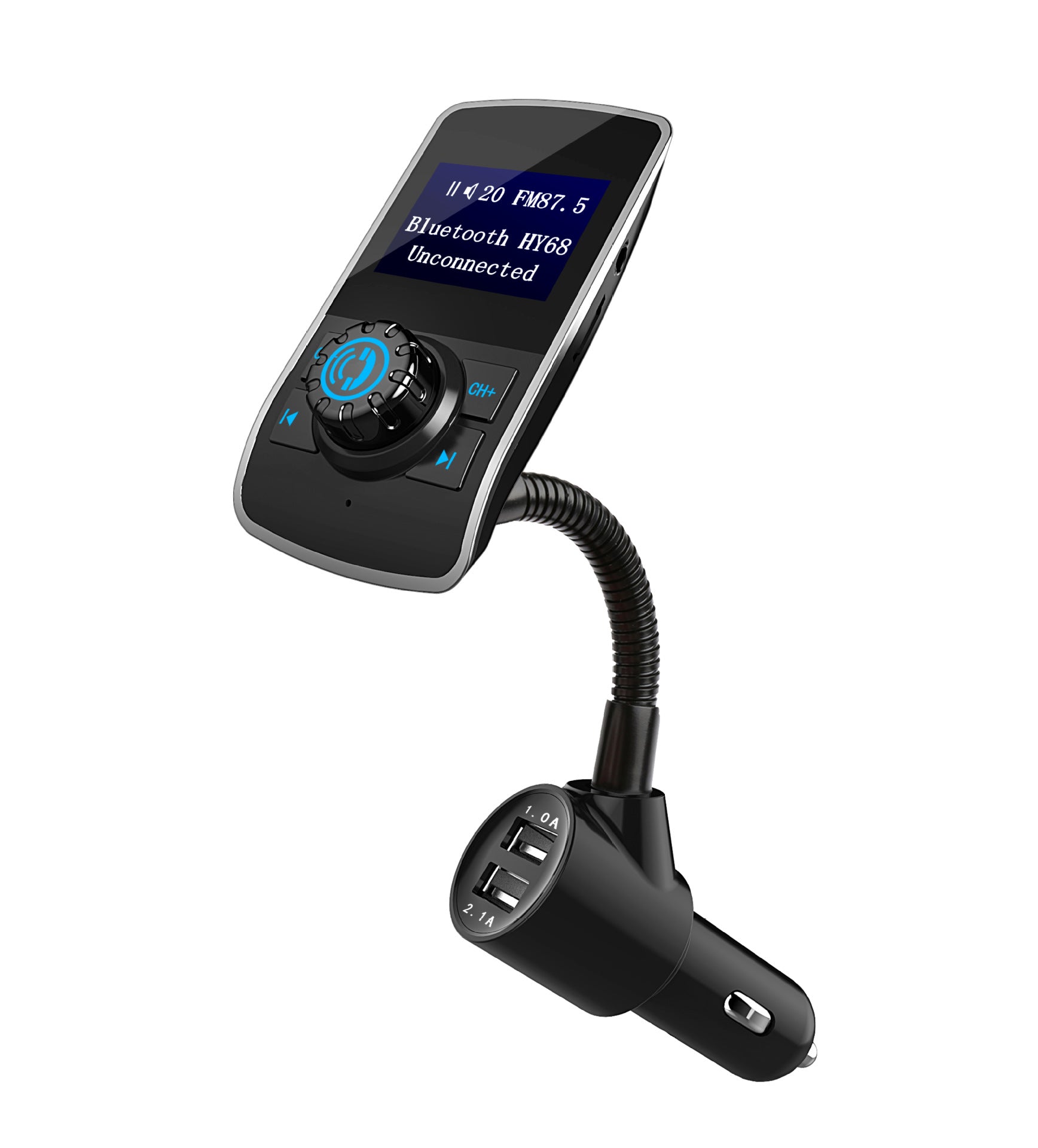 Ruza Car Bluetooth FM Transmitter MP3 Player | Hands-Free Calling & Wireless Music Streaming