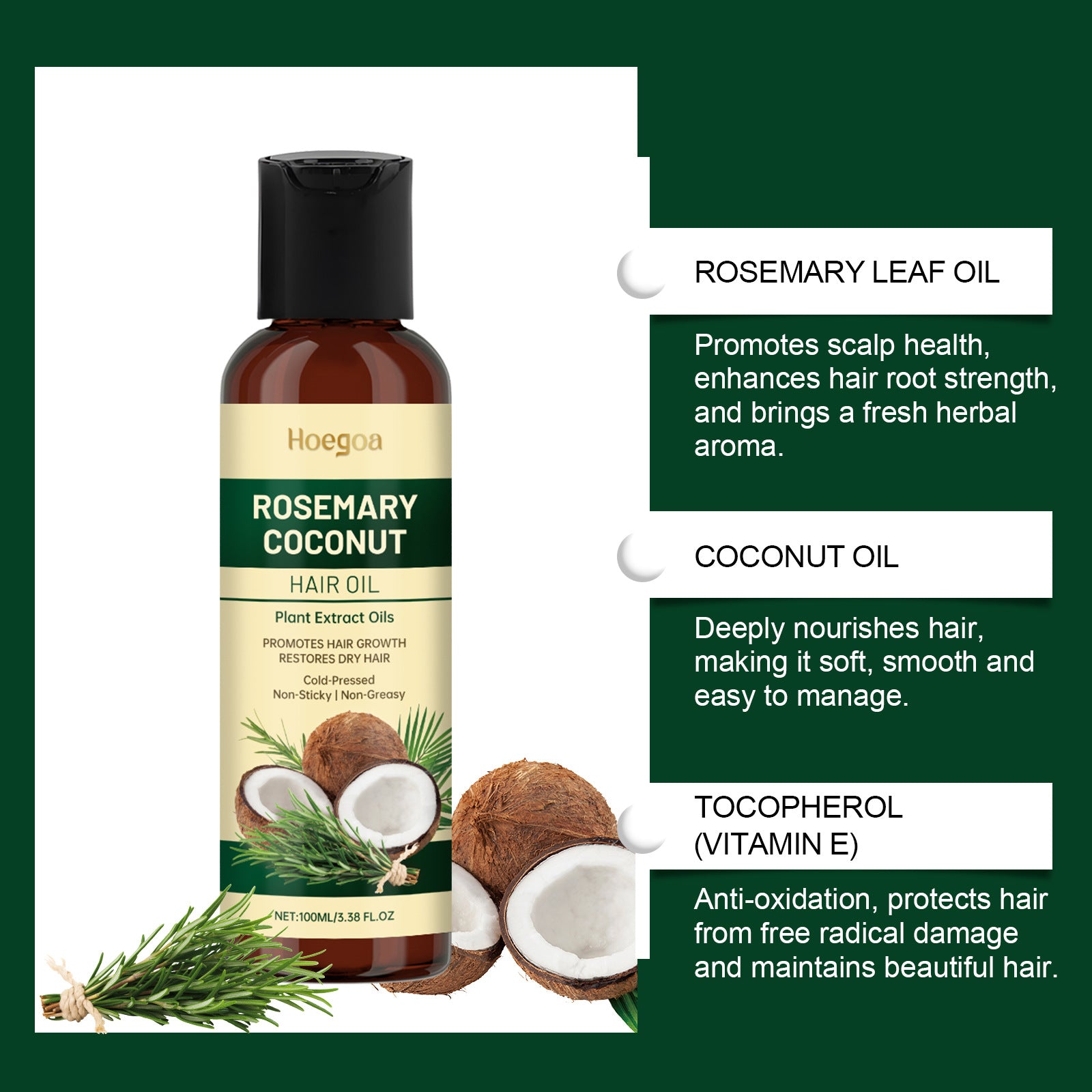 Ruza Rosemary Coconut Hair Oil