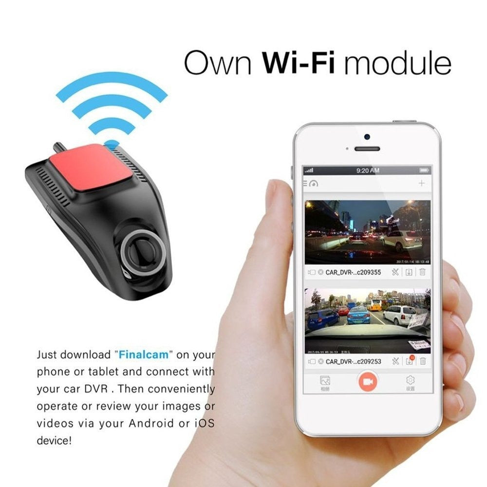 Ruza Full HD WiFi Dash Cam DVR | Wide-Angle Car Camera Recorder for Safety & Evidence