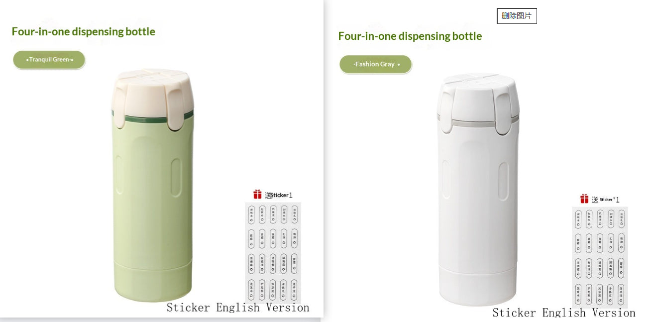 Ruza 4-in-1 Travel Bottle Dispenser