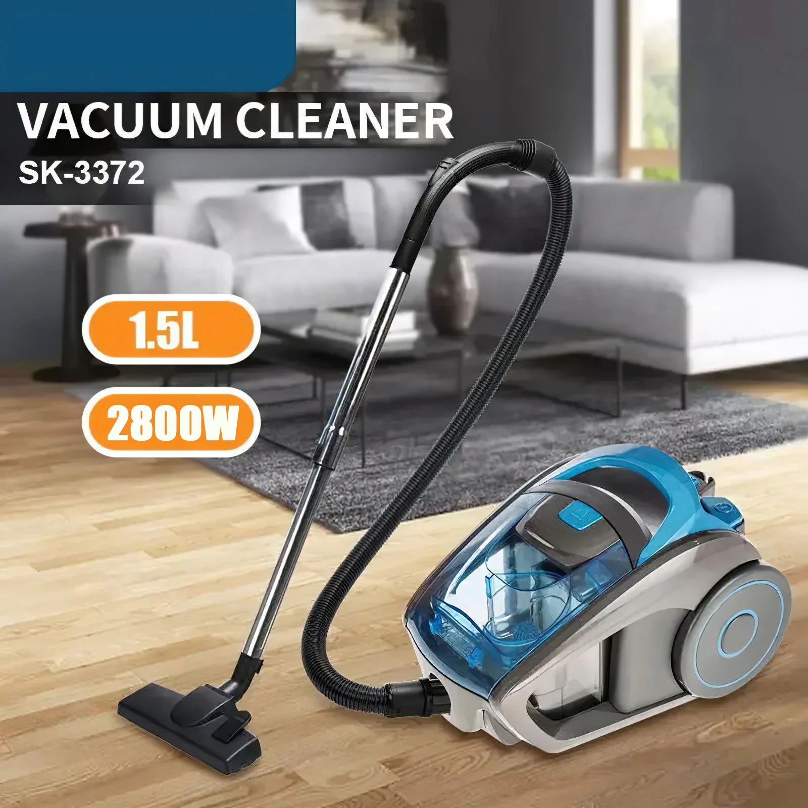Seeiswork Portable Dry Wet Dual-Use Vacuum Cleaner 3600W High-Power Strong Suction Car Household Vacuum Cleaner Pet Hair Dryer