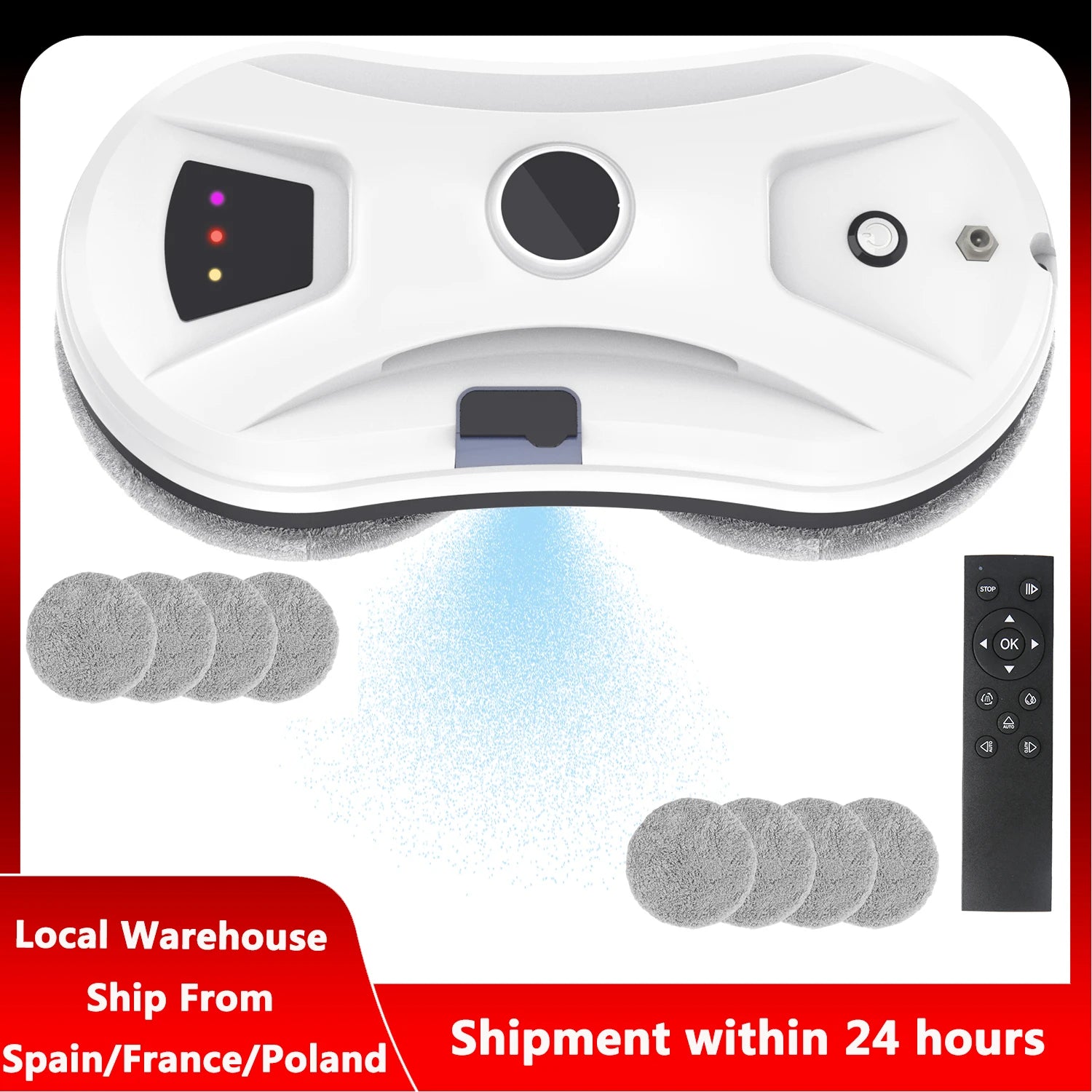 5600Pa Intelligent Window Cleaning Robot Automatic Water Spray Cleaning Windows Machine Remote-Controlled Window Cleaning Robot