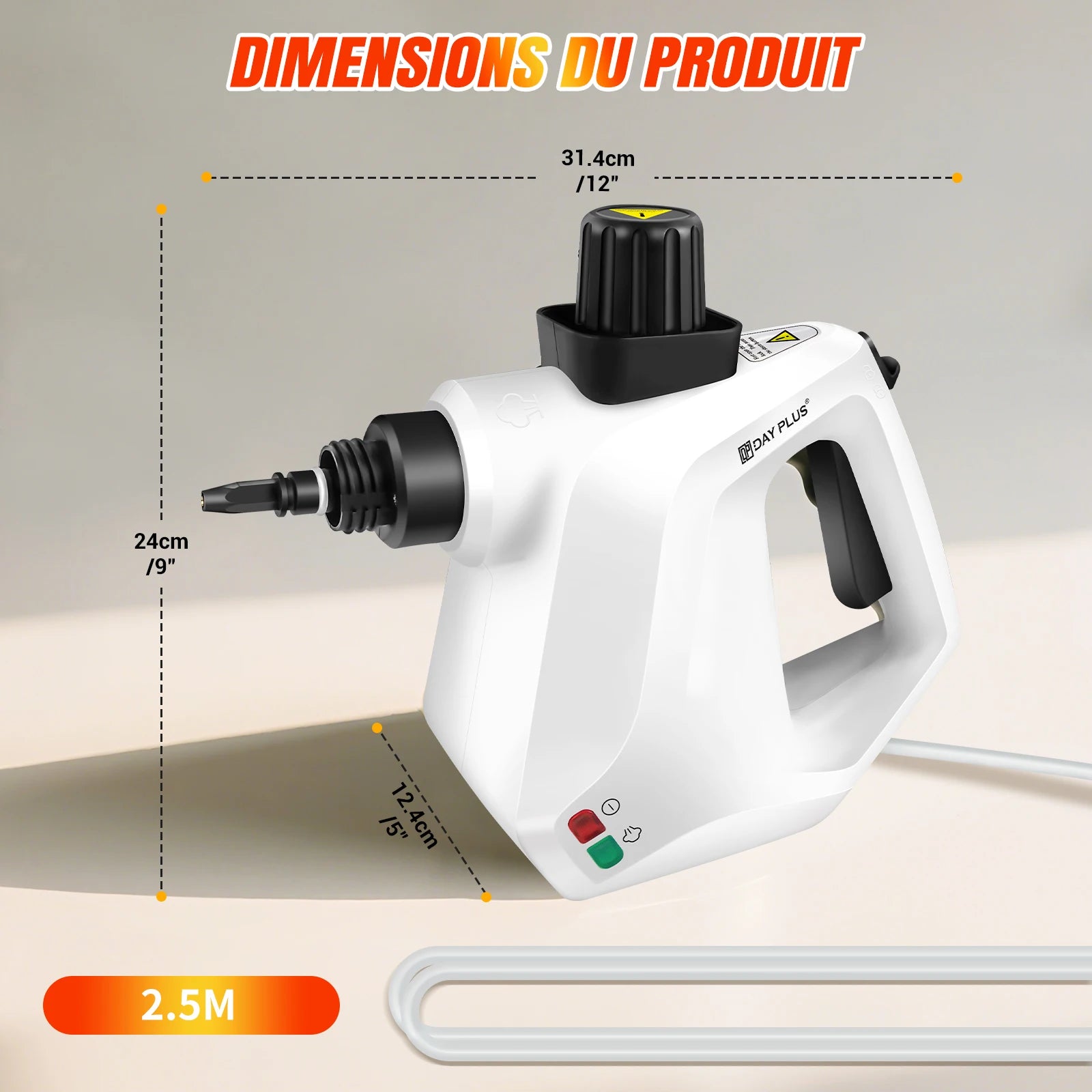 Steam cleaner 3800W portable, high temperature, for air conditioning, kitchen hood, auto, floor