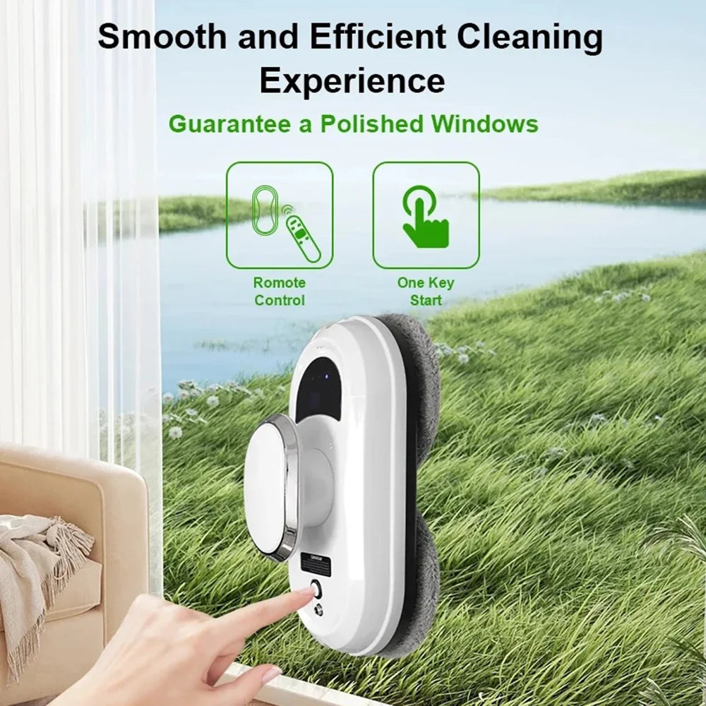 Window Cleaning Robot Smart Electric Glass Cleaner Balcony Window High Efficiency Automatic Cleaning Robots with Complete Kit