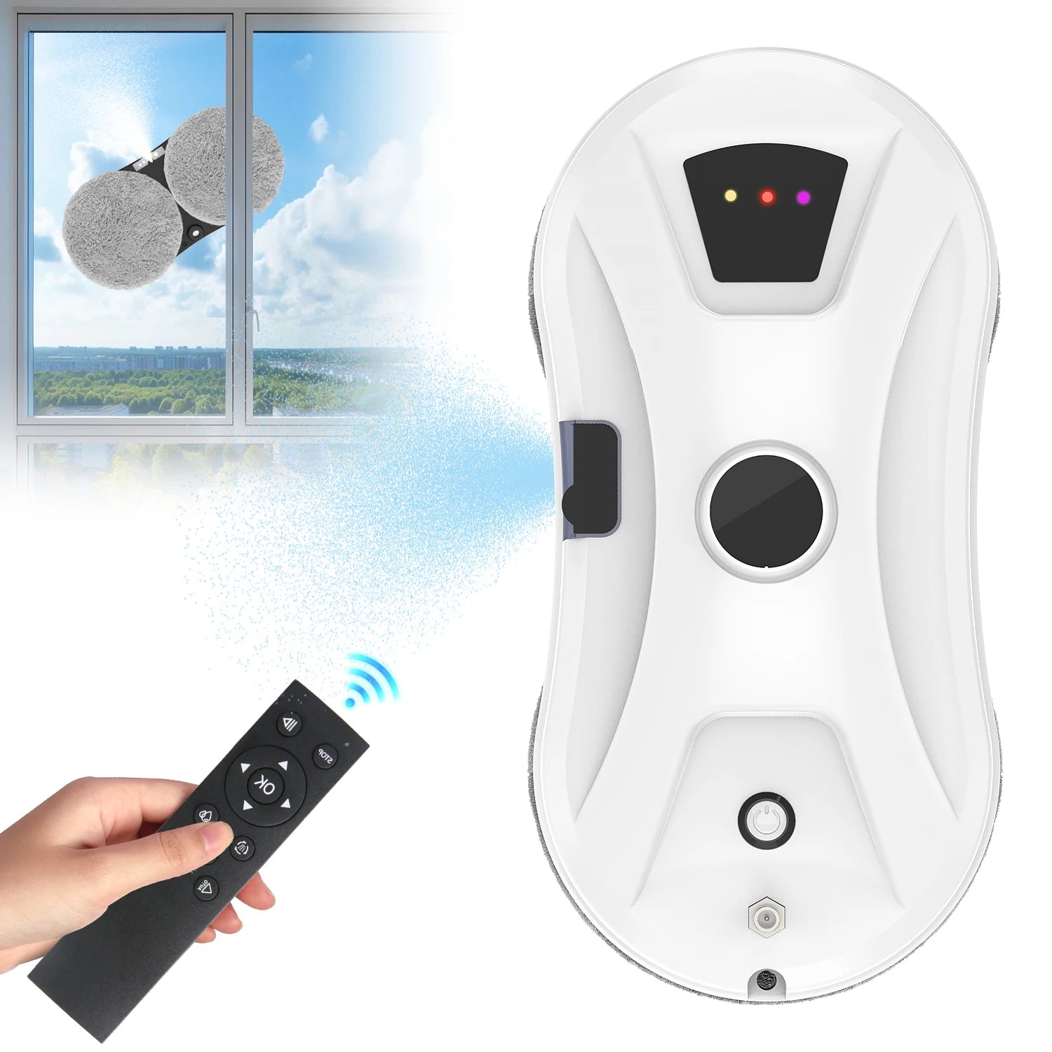 5600Pa Intelligent Window Cleaning Robot Automatic Water Spray Cleaning Windows Machine Remote-Controlled Window Cleaning Robot