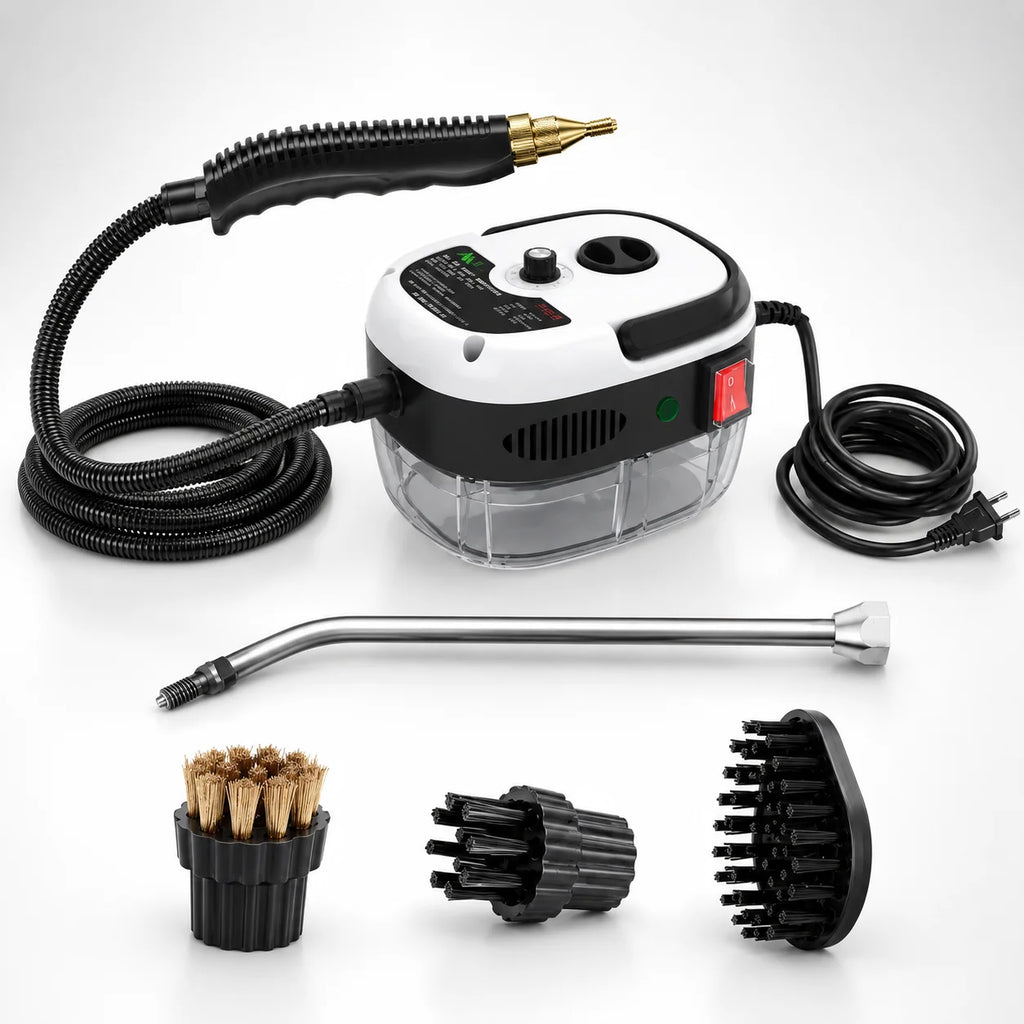 Small and Portable High Temp Pressurized Steam Cleaner 110VUS Plug With Brush Heads Kitchen Car AC Home Sterilization Cleaning