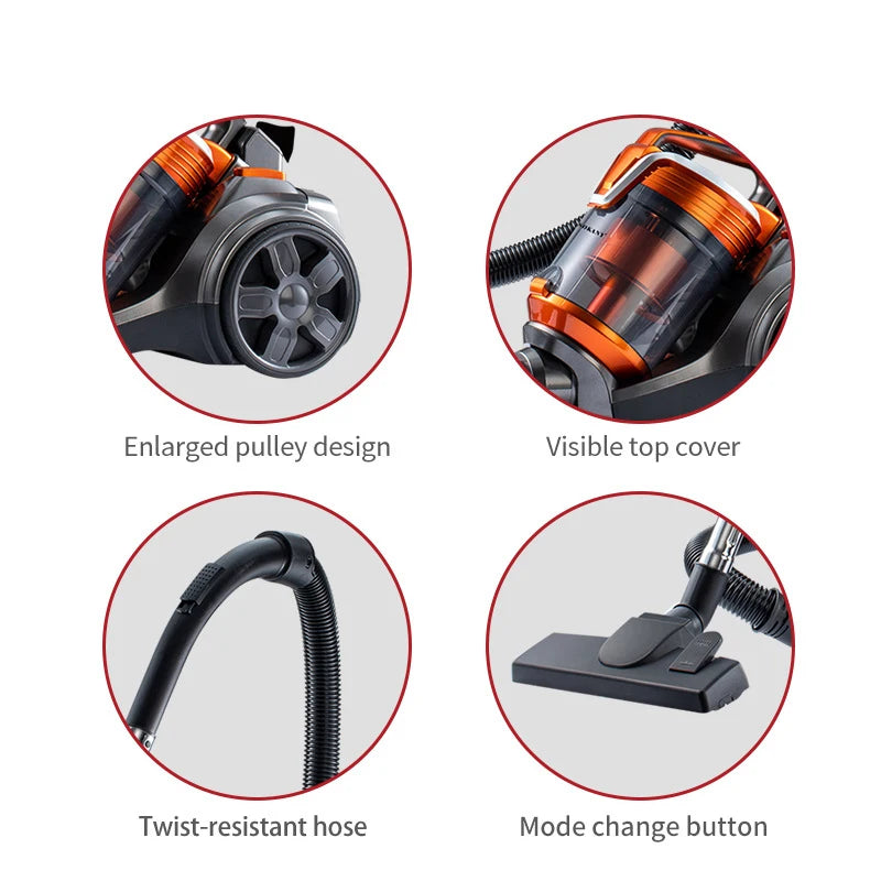 Seeiswork Portable Dry Wet Dual-Use Vacuum Cleaner 3600W High-Power Strong Suction Car Household Vacuum Cleaner Pet Hair Dryer