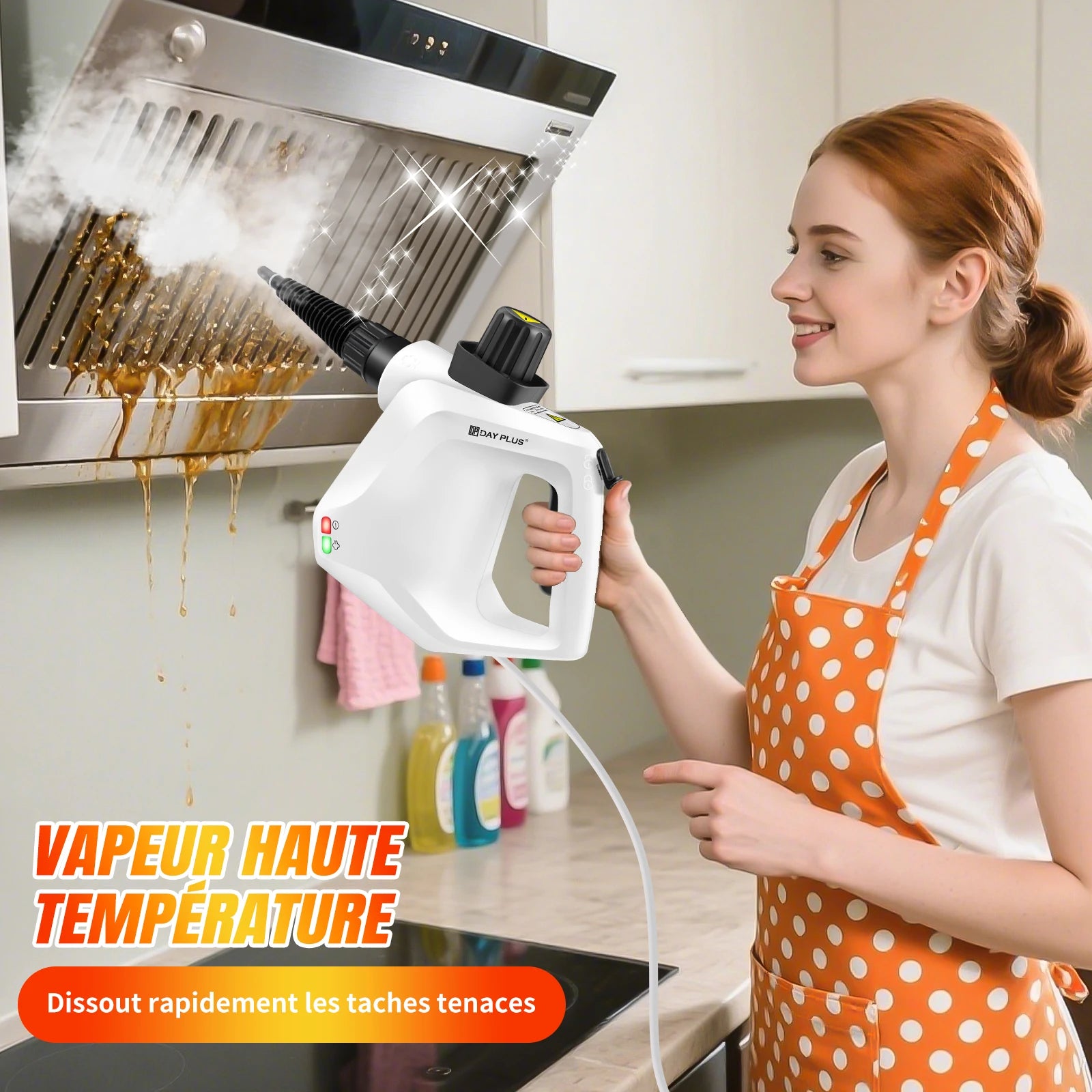 Steam cleaner 3800W portable, high temperature, for air conditioning, kitchen hood, auto, floor