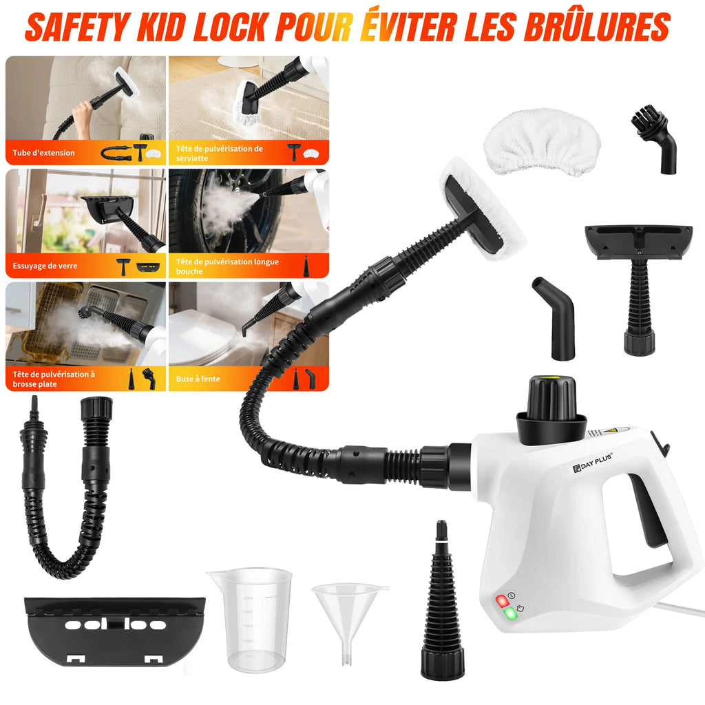 Steam cleaner 3800W portable, high temperature, for air conditioning, kitchen hood, auto, floor