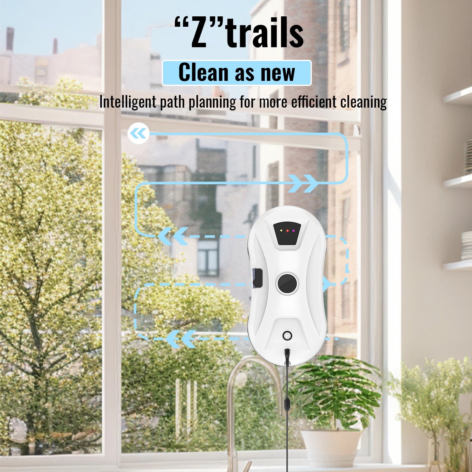 5600Pa Intelligent Window Cleaning Robot Automatic Water Spray Cleaning Windows Machine Remote-Controlled Window Cleaning Robot