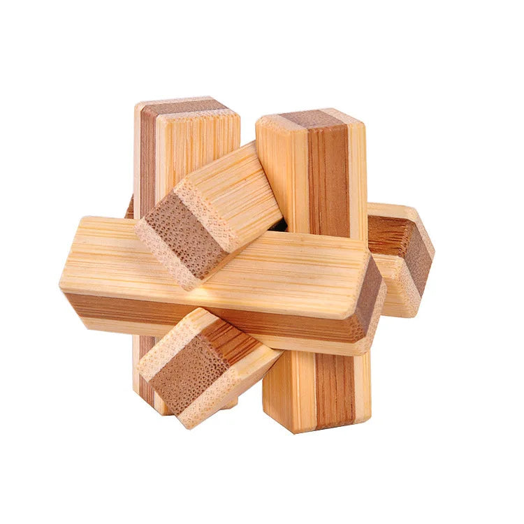 IQ Brain Teaser Kong Ming Lock Lu Ban Lock 3D Puzzle Kids Toys Baby Game Puzzle Toys Interlocking Educational Toys For Children