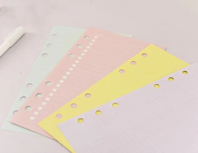 2025 New 40 Sheets A5 A6 Loose Leaf Notebook Paper Refill Spiral Binder Index Inner Pages Monthly Weekly Daily Planner Agenda