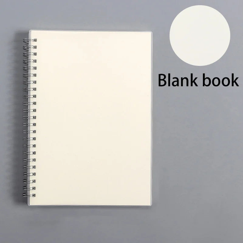 A5 A6 B5 Spiral book coil Notebook To-Do Lined DOT Blank Grid Paper Journal Diary Sketchbook For School Supplies Stationery