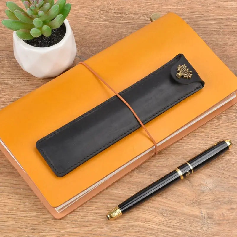 Leather Leather Pen Holder Color Options Fountain Pen Pouch Pencil Holder Handmade Ballpoint Pen Protective Sleeve Cover