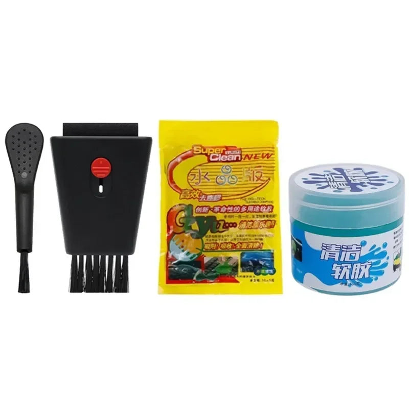 4-1Pcs Soft Sticky Clean Slimy Gel Cleaner Wiper for Laptop Keyboard Car Cleaning Tools with Brush Universal Soft Cleaning Gel