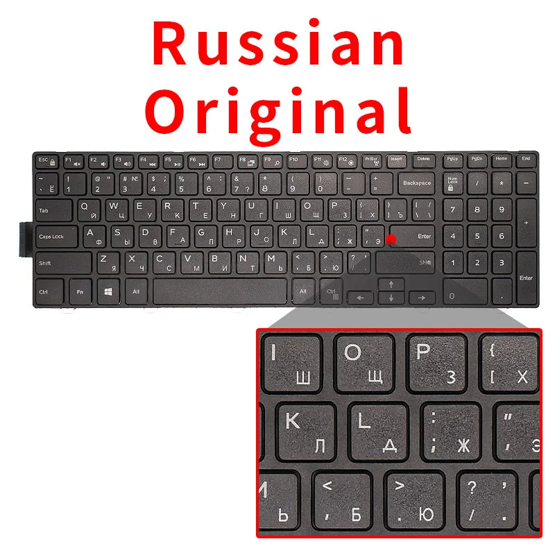 US keyboard For Dell Inspiron 15 5000 5758 5543 5548 5542 5552 5759 5551 5755 5555 5558 5557 5559 5577 5576 5748 5749 5545 5547