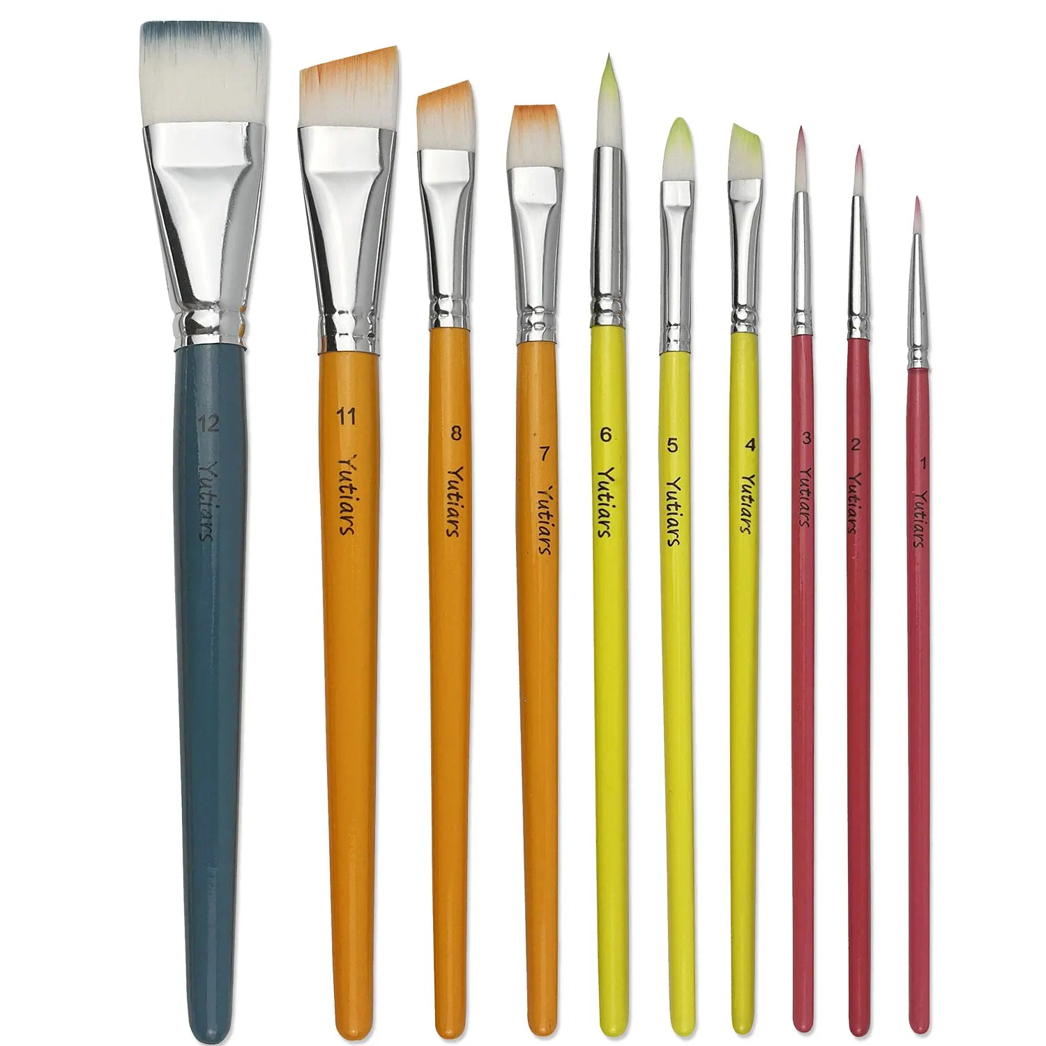 10PCS Face Paint Brush Set Professional Quality Brush For Face Painting Watercolor Acrylic Oil Painting Nail Art