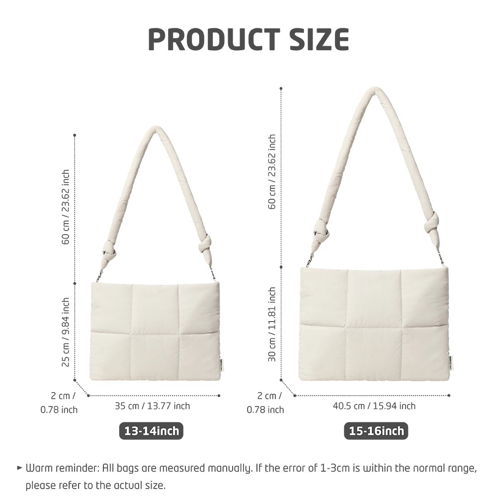 14 16 inch Laptop Shoulder Sleeve Bag for Girl Cute Laptop Case for Macbook Pro/Air,Lenovo Lightweight Quilted Notebook Bag