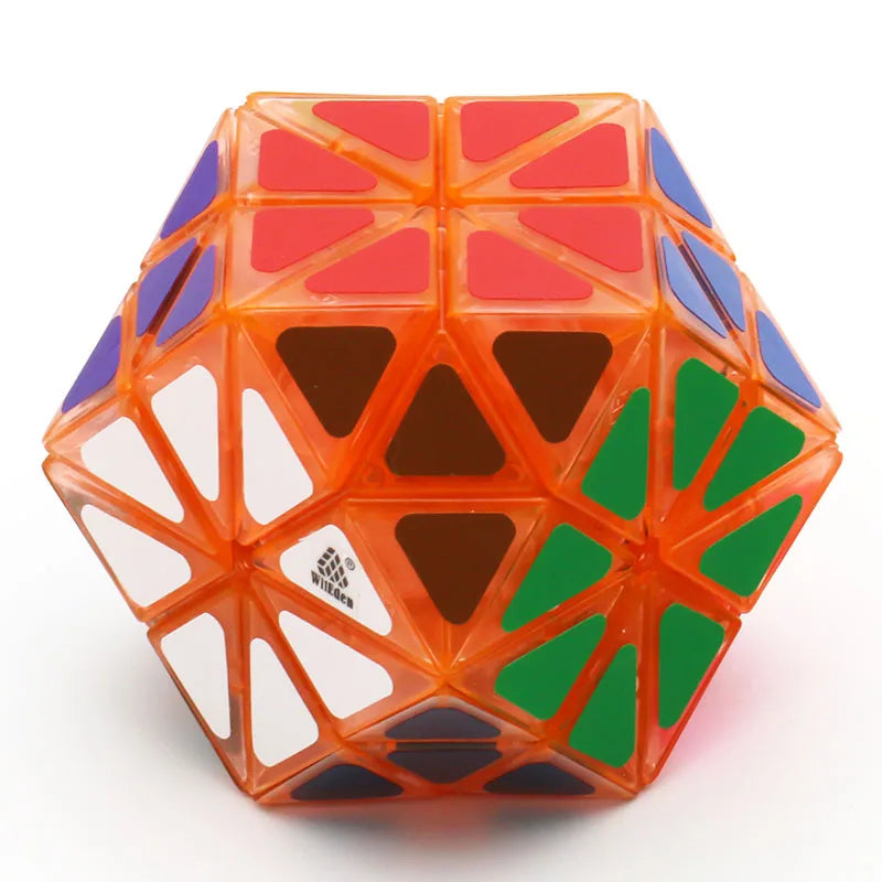 WitEden Rainbow Plus Cube 2x2x2 Twisty Puzzle Stickerless Black Original Plastic Ice Orange Collection Magic Toy Brain Teaser