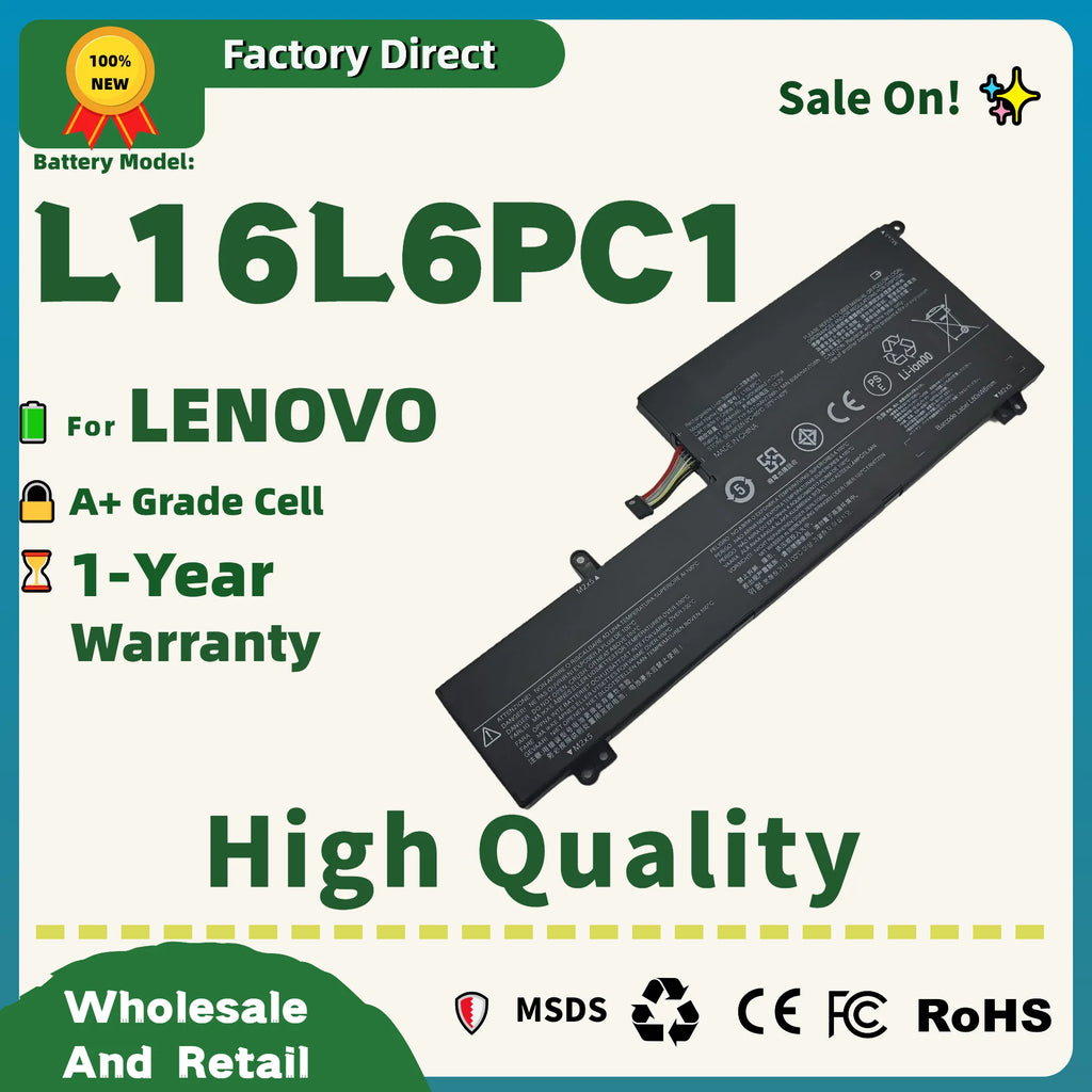 Factory Direct!  L16L6PC1 L16C6PC1 Laptop Battery for Lenovo Yoga 720 720-15 720-15Ikb Series Notebook L16M6PC1 72WH