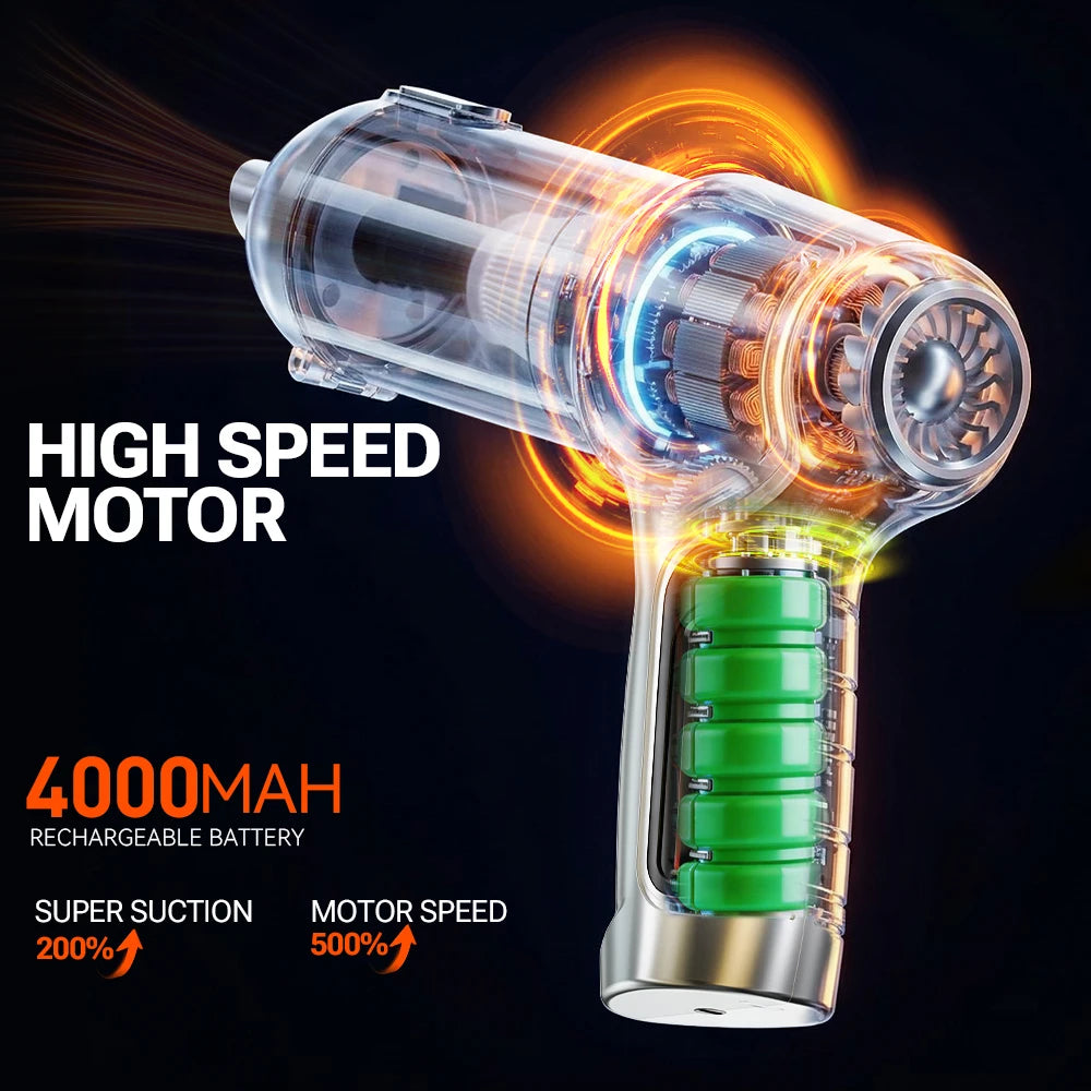SZUK 15000PA Wireless Car Vacuum Cleaner Portable Cleaning Machine Cordless Cleaner Powerful HandHeld Mini Vacuum Cleaner