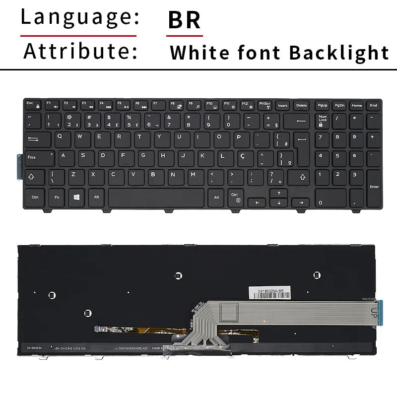 US keyboard For Dell Inspiron 15 5000 5758 5543 5548 5542 5552 5759 5551 5755 5555 5558 5557 5559 5577 5576 5748 5749 5545 5547