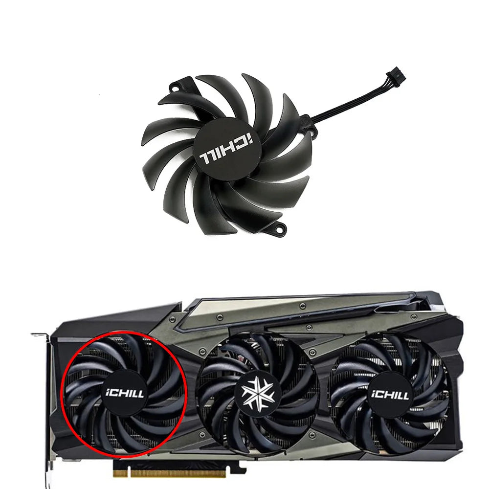 85MM 4PIN CF-12915S RTX3060 RTX3070 GPU Fan for INNO3D Geforce RTX 3060 3060TI 3070 3070 TI Ichill X3 Graphics Cooler Fan