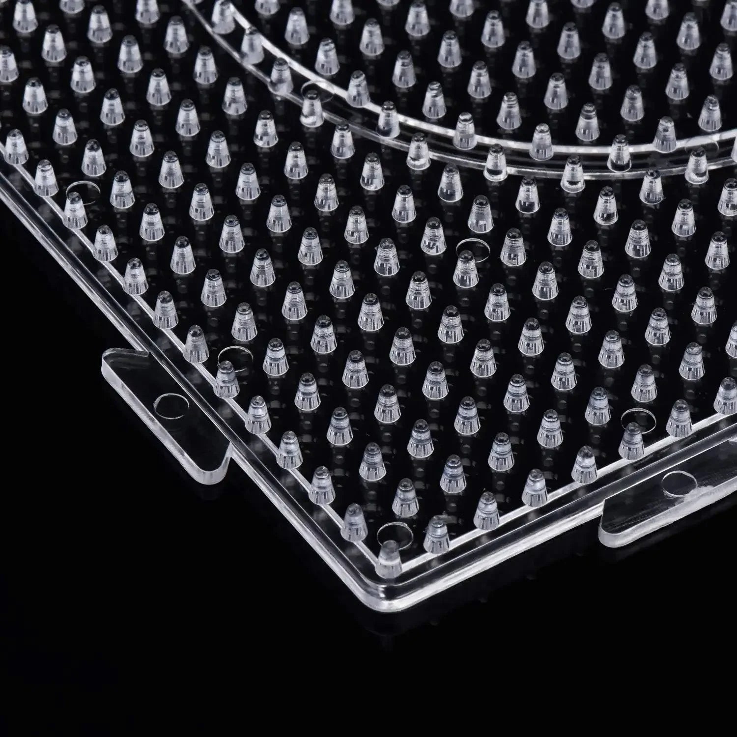 4PCS 5mm Fuse Beads Boards, Large Clear Pegboards Kits, with Gift Roning Paper, Perler Hama Beads Template Tool Diy Toy