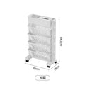 Movable Multi-layer Bookshelf Office Books Document Data Magazine Storage Rack Household Kitchen Cart Rack Clutter Organizer
