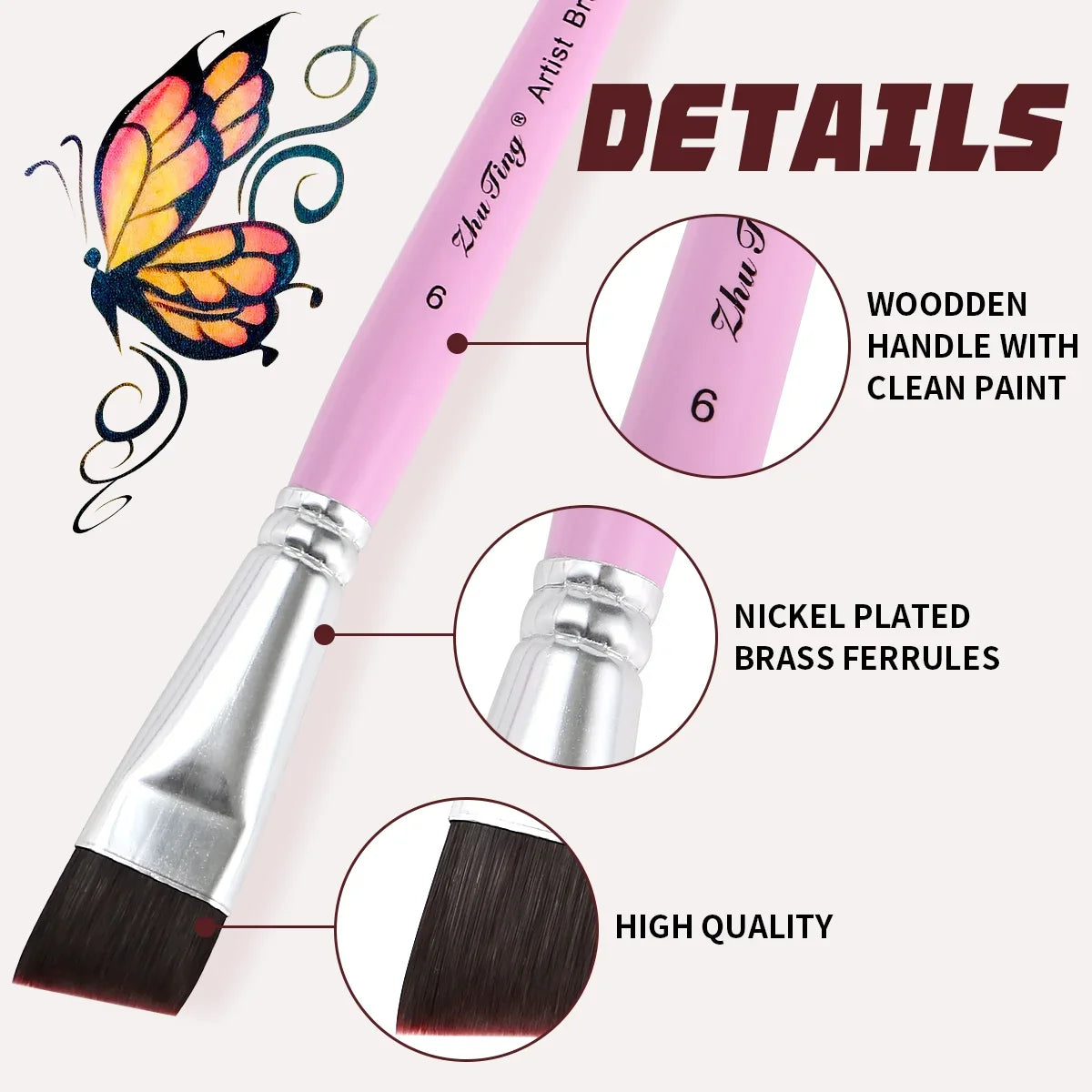 10PCS Face Paint Brush Set Professional Quality Brush For Face Painting Watercolor Acrylic Oil Painting Nail Art