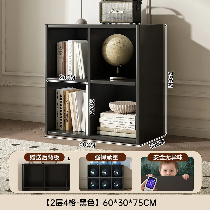 Kalek lattice cabinet free combination bookshelf floor shelf household living room wall low cabinet bookcase eight cabinets