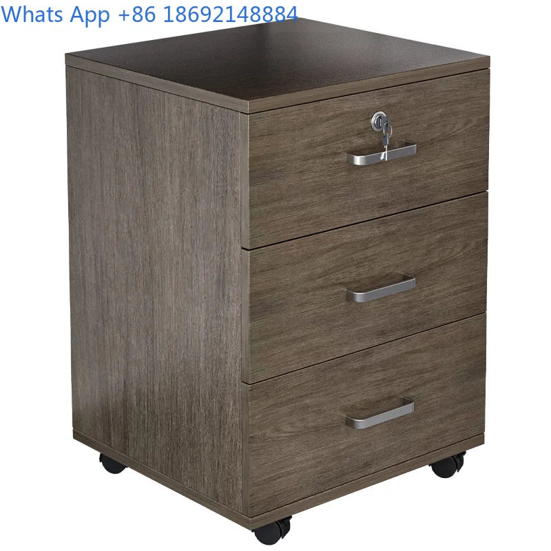 Movable with Lock, Small Cabinet for Office, Under Desk with Wheels, Multi-layer Storage Cabinet, Side Cabinet