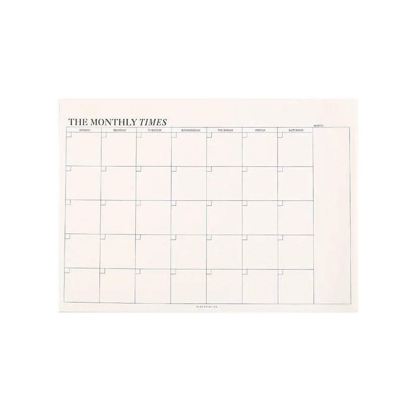 Weekly Planner Monthly Undated Agenda A5 Notebook Schedules Study Planner Korean Stationery Office School Supplies