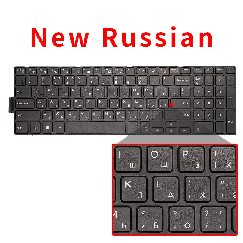 US keyboard For Dell Inspiron 15 5000 5758 5543 5548 5542 5552 5759 5551 5755 5555 5558 5557 5559 5577 5576 5748 5749 5545 5547