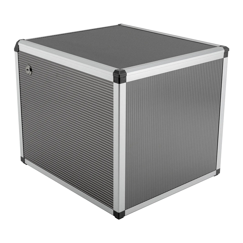 4-Layer Desktop Drawer Organizer Books File Locking Storage Cabinet Aluminum Alloy & MDF Stylish Office Storage Solution