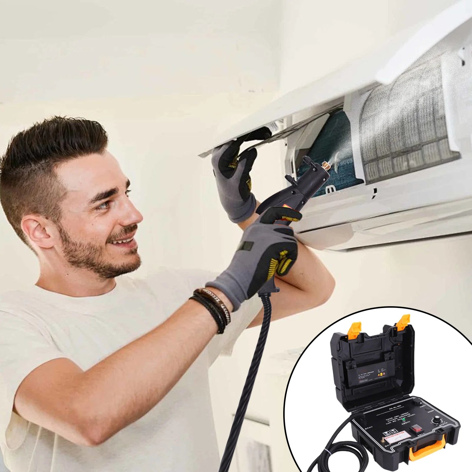 High Temperature and Pressure Steam Cleaner Kitchen Range Hood 3Bar Intelligent Cleaning Machine High Pressure Pulse 220V