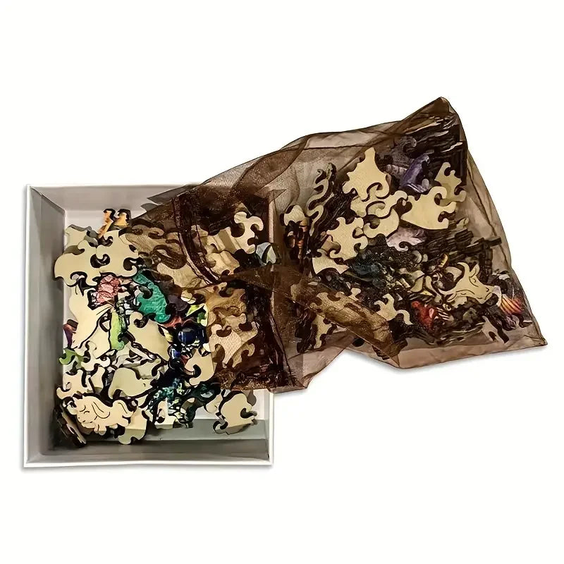 Tiger Wooden Jigsaw Puzzle, Uniquely Irregular Animal Shaped Wooden Stress Relief Toy