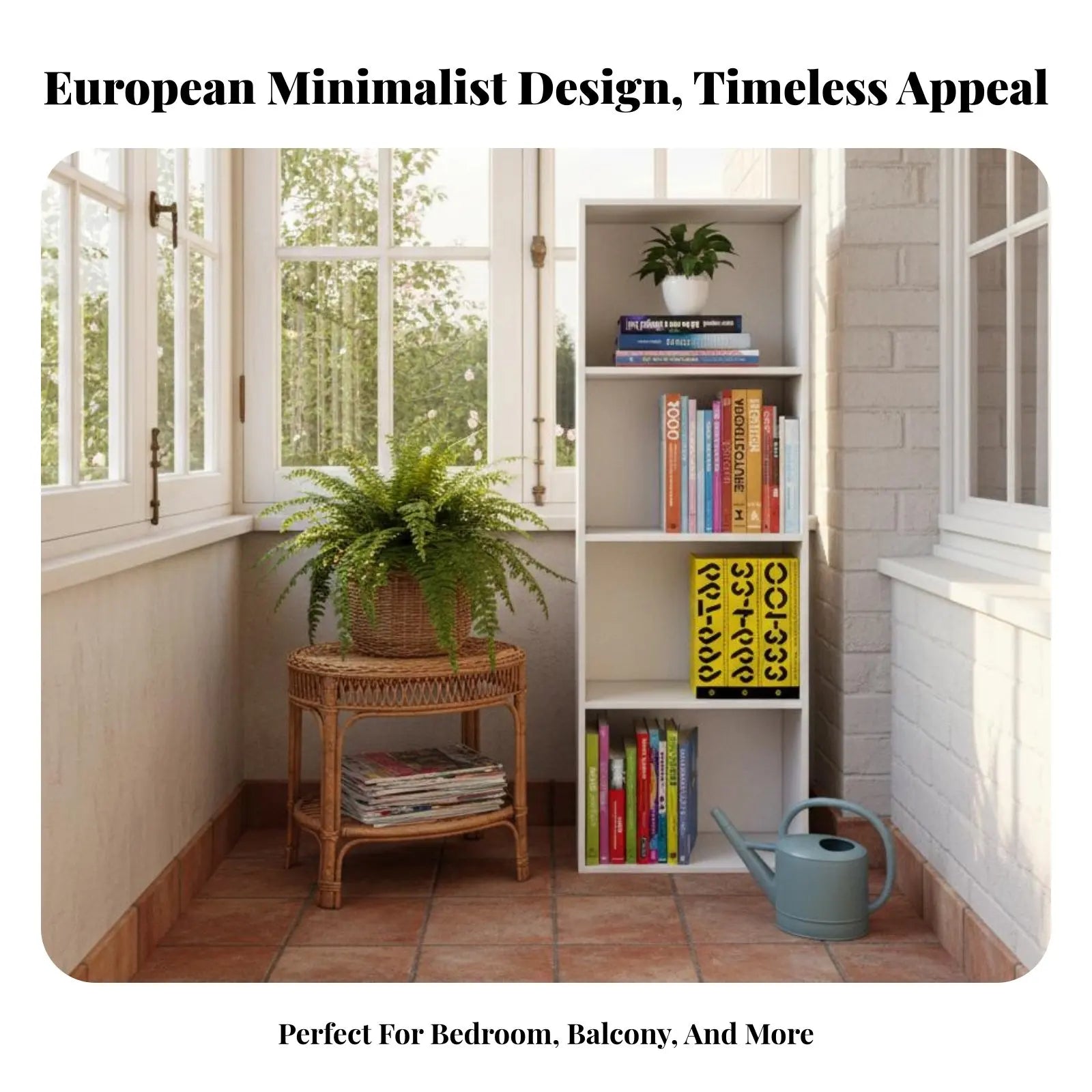 Windowsill Cabinet Space-Saving 6-Tier Narrow shelving unit adaptable Multi-Purpose for Students, Office Workers