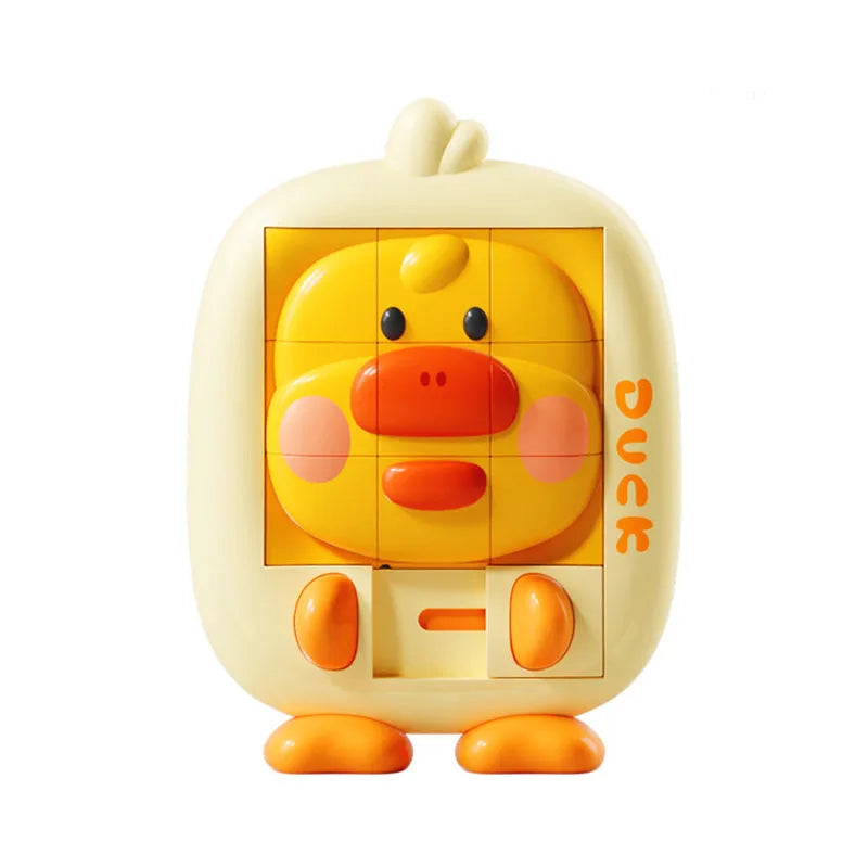 Children's early education puzzle thinking training toys Montessori teaching aids handmade three-dimensional sliding puzzle ﻿