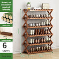 Portable Folding Shoe Rack, Required Space Saving Shoe Shelf for Dormitory Apartment Rental, Multi-Tier Shoe Organizer Storage
