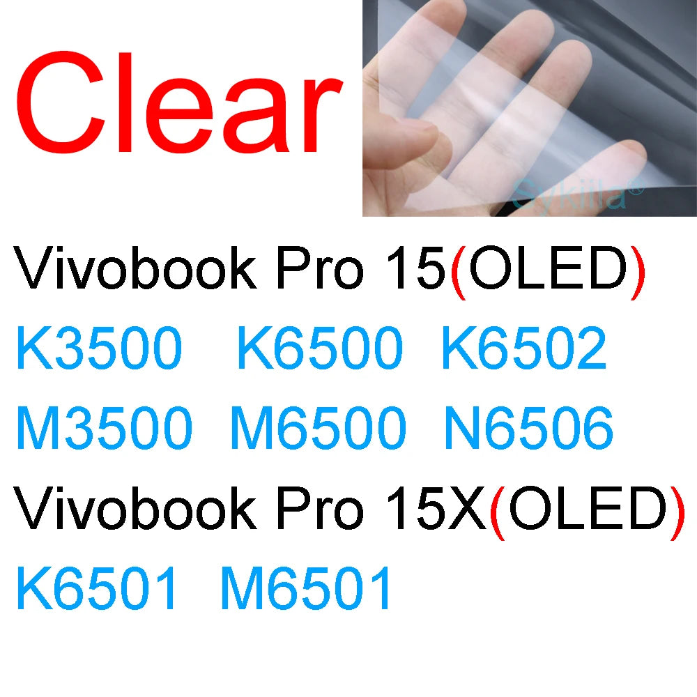 Screen Protector for ASUS Vivobook N6506 S5506 S5507 M5506 M5606 S5406 M5406 M7601 M7600 N7600 HD Clear Matte Frosted Skin Film