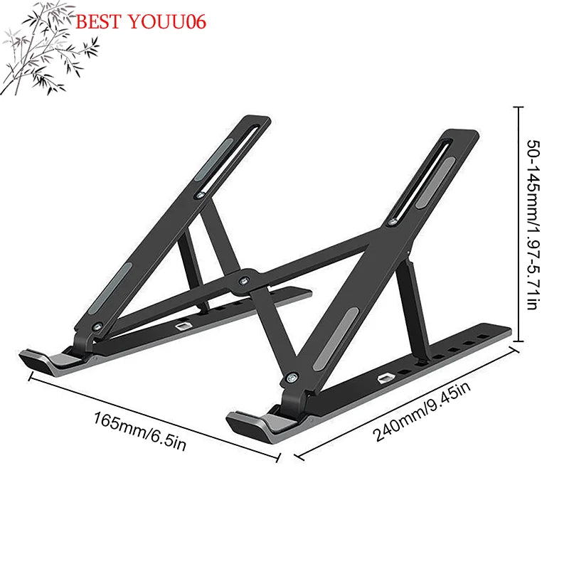 Hot Universal Laptop Stand Adjustable Notebook Holder For Macbook Non-slip Foldable Cooling Base Bracket For Laptop Tablet Phone