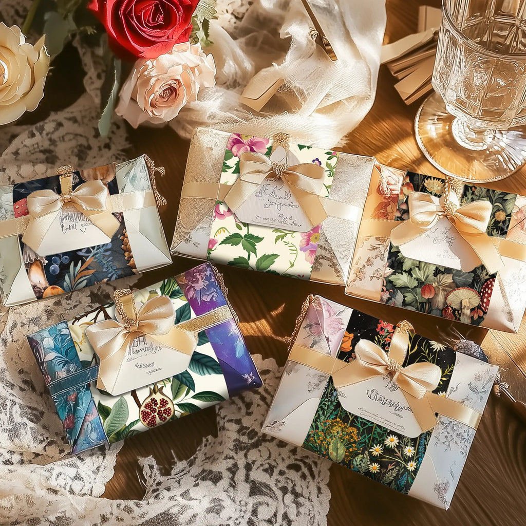 12 Sheets/book Vintage Plant Flower Landscape Material Paper Creative DIY Junk Journal Collage Scrapbooking Stationery