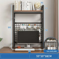 Bookcase With Grid Bookshelf Desktop Multi-layer Wrought Iron Shelf Student Computer Desk Hole Board Table Shelves