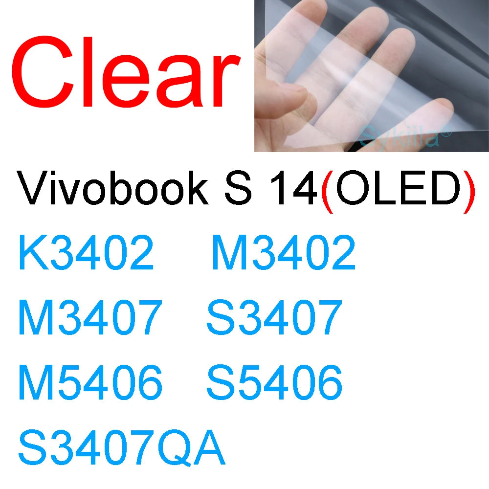 Screen Protector for ASUS Vivobook N6506 S5506 S5507 M5506 M5606 S5406 M5406 M7601 M7600 N7600 HD Clear Matte Frosted Skin Film