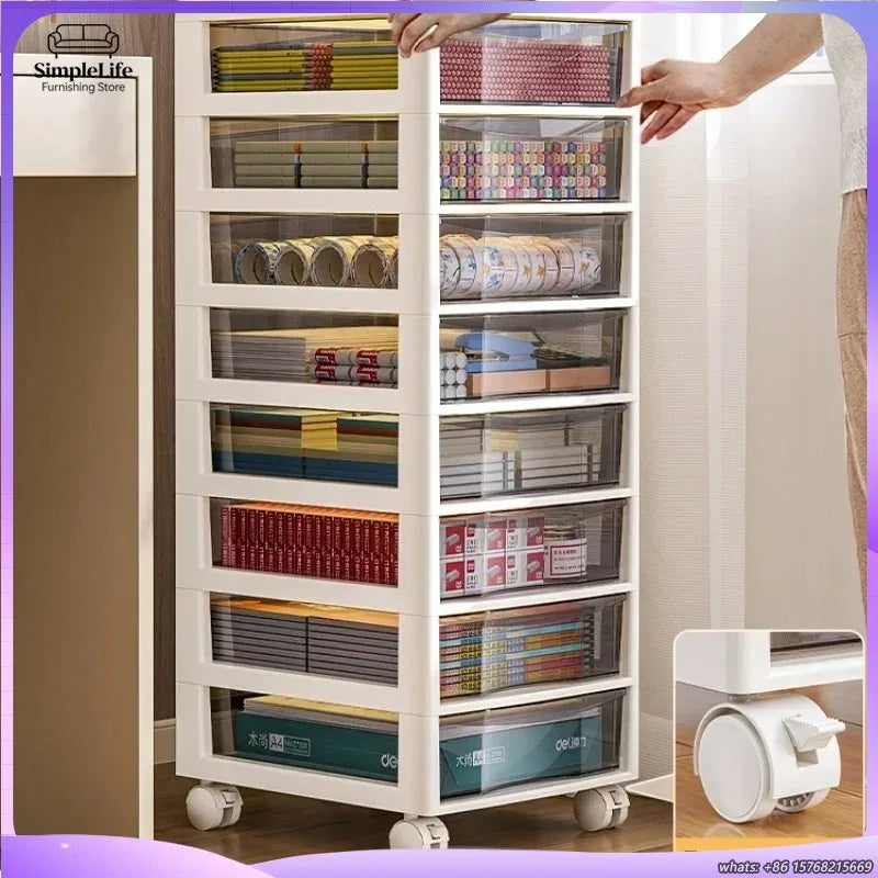 Moisture Proof File Cabinet for Students Office Storage Bin Anti Slip A4 Drawer Wear Resistant Stationery Rack Durable