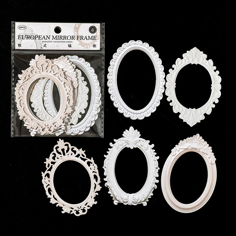 10pcs/pack Creative Embossment Frame Planner Journal Decoration Material Paper Photo Album Scrapbooking diy Boarder Trim