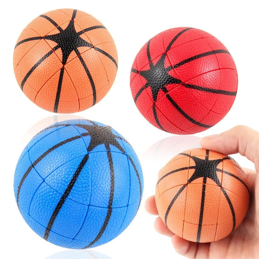 FanXin Fun Puzzle 3x3 Magic Cube Basketball Plastic Personalized Twist  Puzzle Magico Cubo Toys Birthday Christmas Gift For Kids