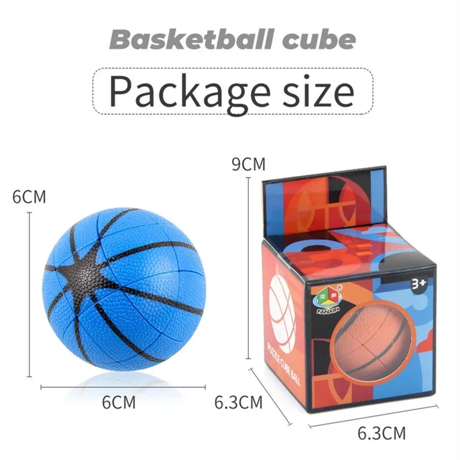 FanXin Fun Puzzle 3x3 Magic Cube Basketball Plastic Personalized Twist  Puzzle Magico Cubo Toys Birthday Christmas Gift For Kids